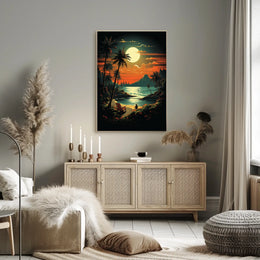 Tropical Sunset Serenity Poster