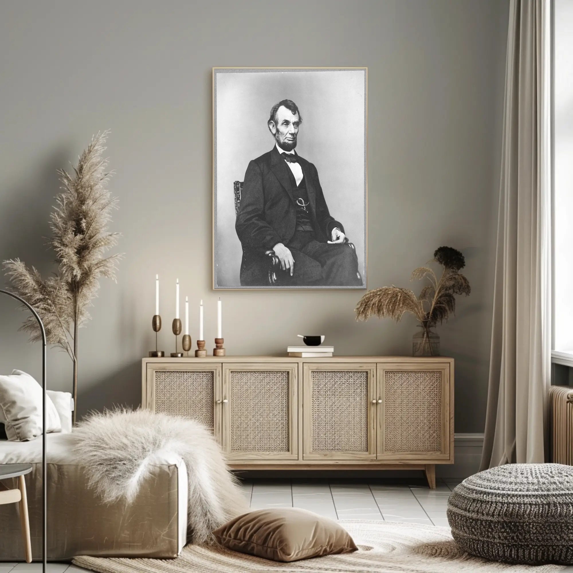 Abraham Lincoln Youthful Bowtie Portrait Poster PosterGoat