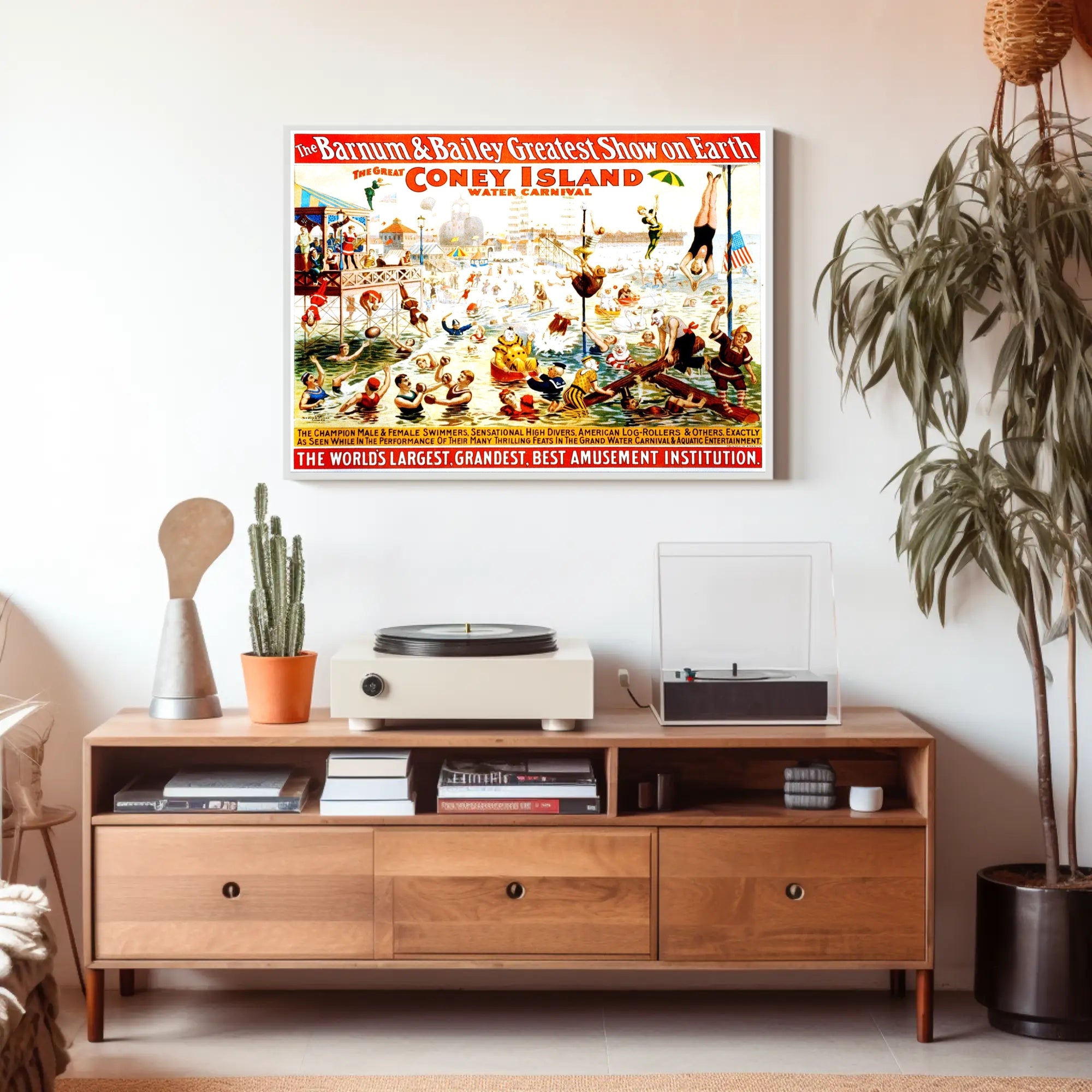 The Great Coney Island Water Carnival Poster