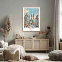 Vibrant Denver Cityscape Poster PosterGoat