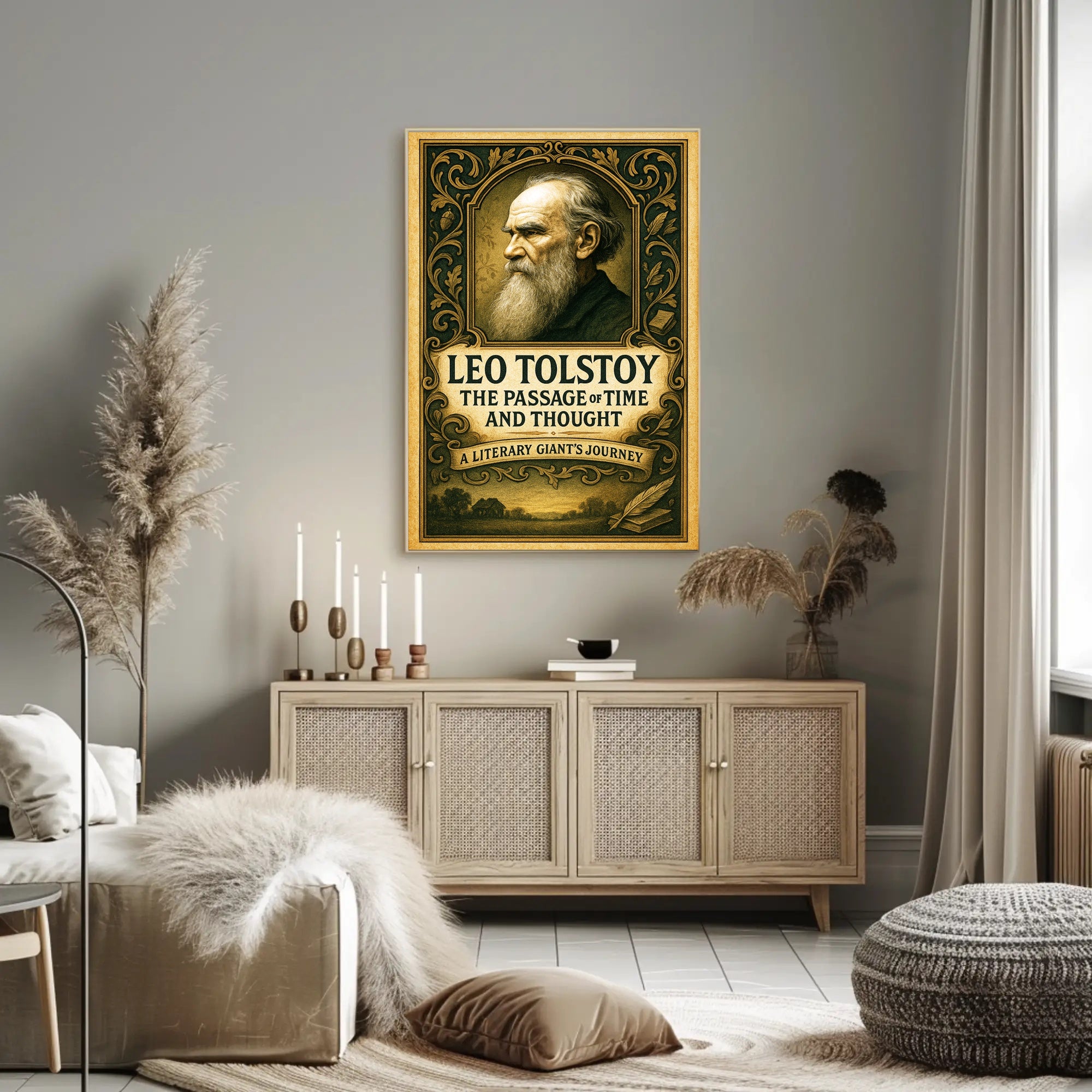 Leo Tolstoy The Passage of Time and Thought Poster PosterGoat