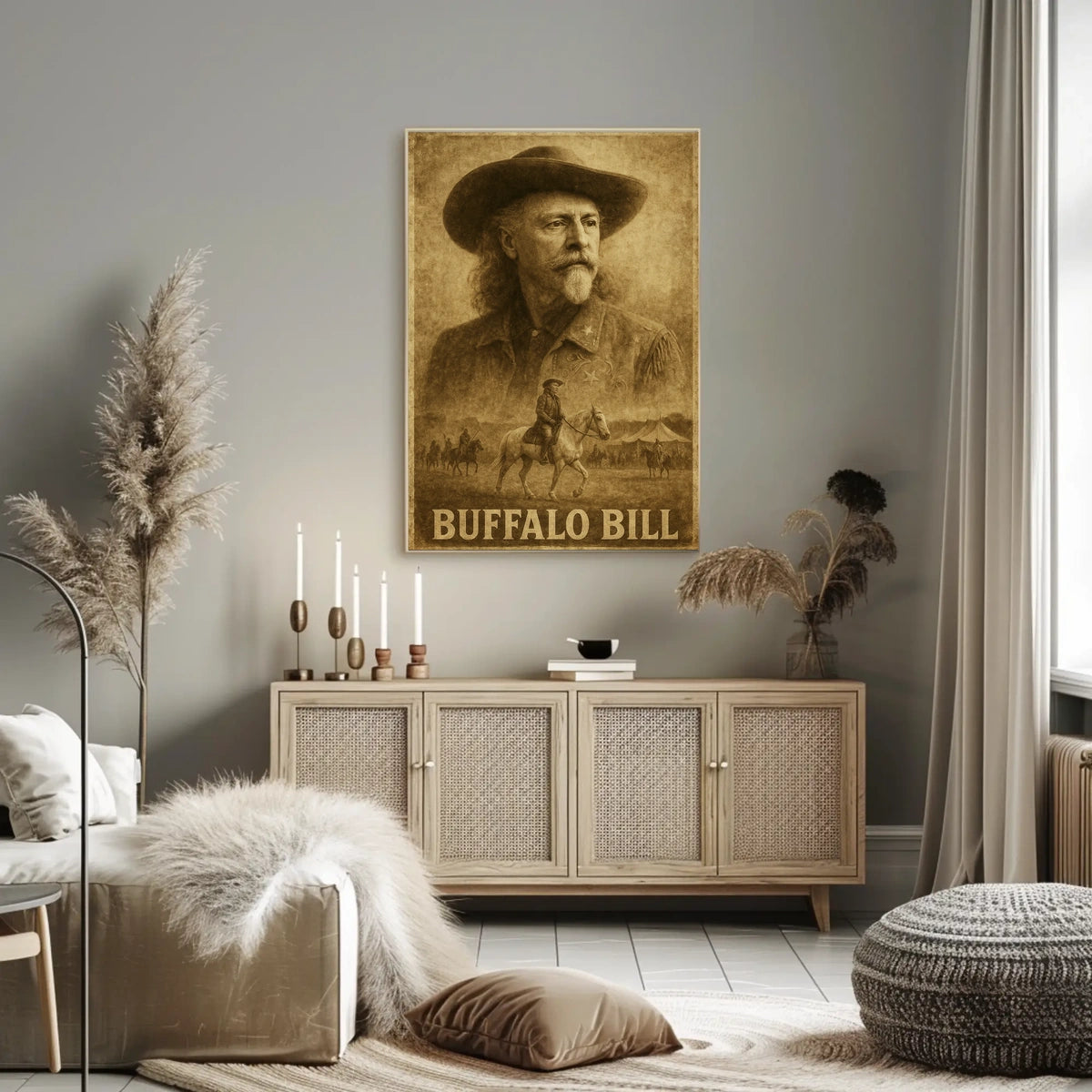 Buffalo Bill Wild West Heritage Historical Poster