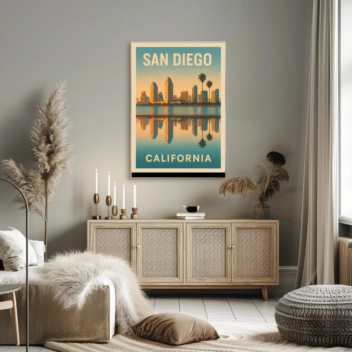 San Diego Skyline Poster
