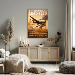 F-84 Thunderjet Lead Sled Poster PosterGoat