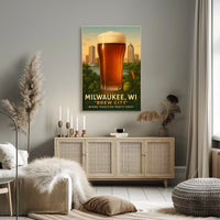 Milwaukee, WI Brew City Poster