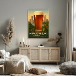 Milwaukee, WI Brew City Poster