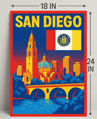 San Diego A Vibrant Cityscape Poster PosterGoat