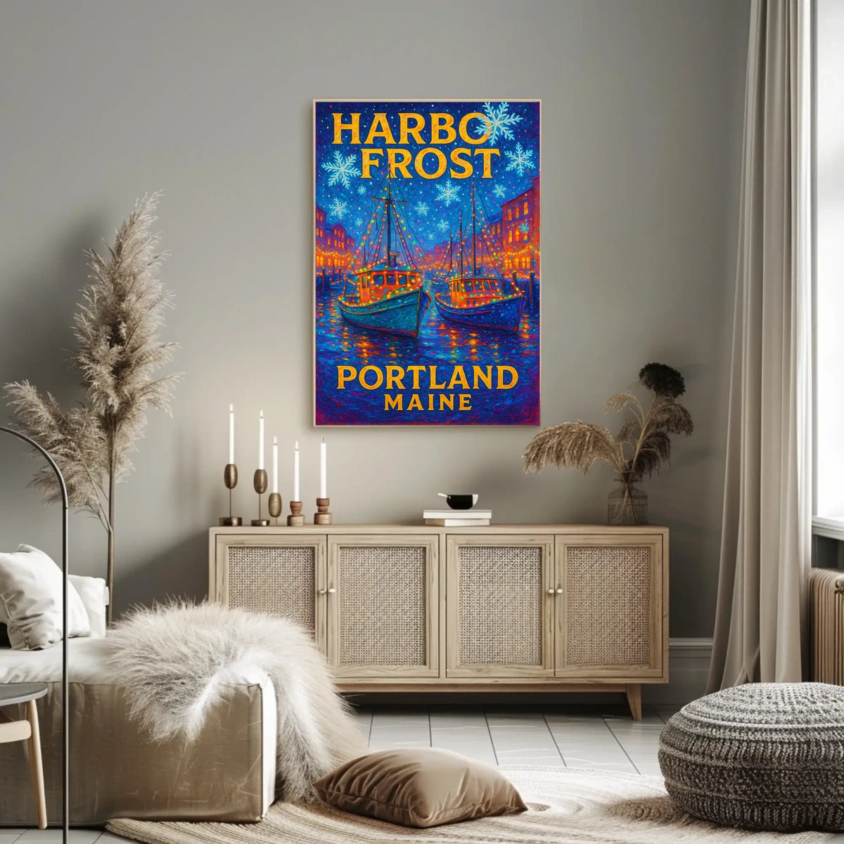 Harbor Frost In Portland, Maine Poster