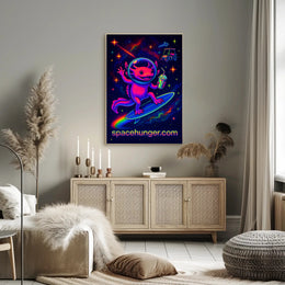 Axolotl Cosmic Adventure in Space or Astronomy Poster
