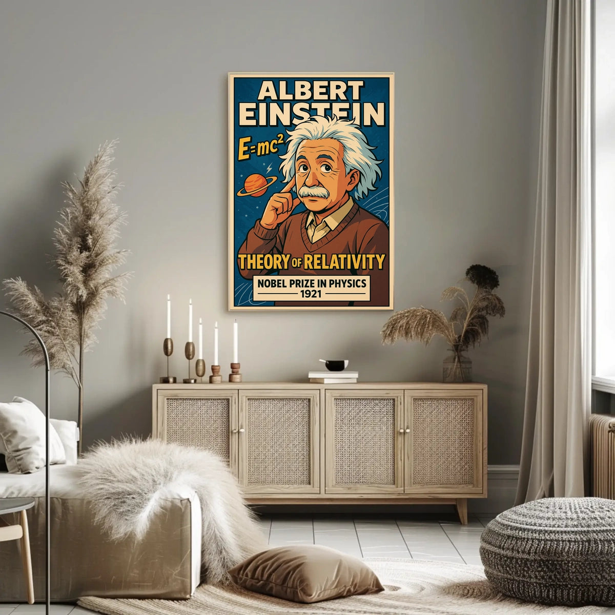 Einstein Relativity Vintage Decor Poster