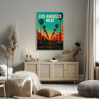 Los Angeles Heat: Vibrant Urban Cityscape Poster