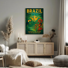 Brazilian Culture Dancers Lush Greenery Poster