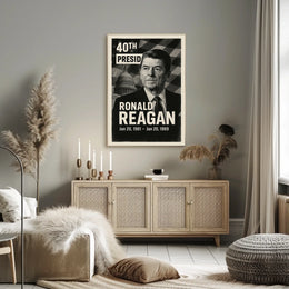 Ronald Reagan 40th President of the United States Digital Montaje Poster
