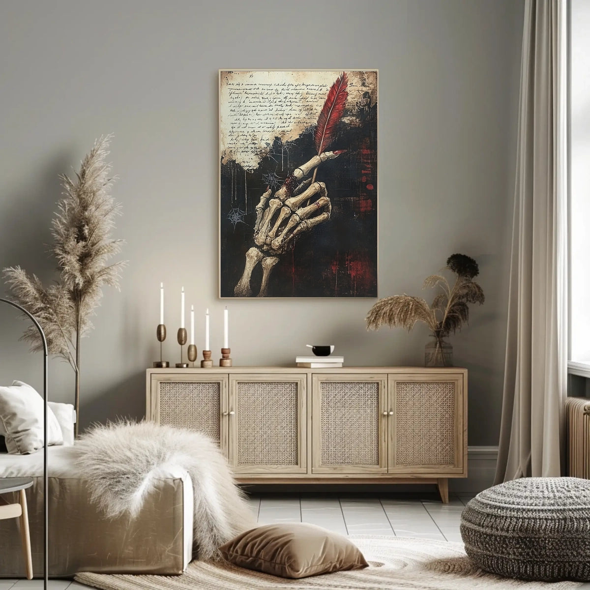 Gothic Fantasy Vibe Skeleton Hand Artistic Poster