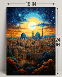 Enchanted Cityscape At Dusk Poster