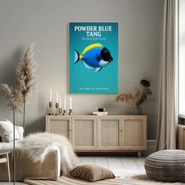 Powder Blue Tang The Jewel of the Ocean Poster PosterGoat