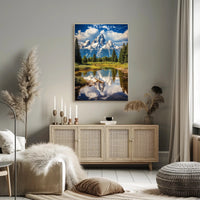 Grand Teton Travel Poster Vintage Mountain Print