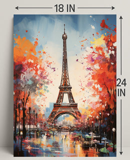 Eiffel Tower In Autumn Poster