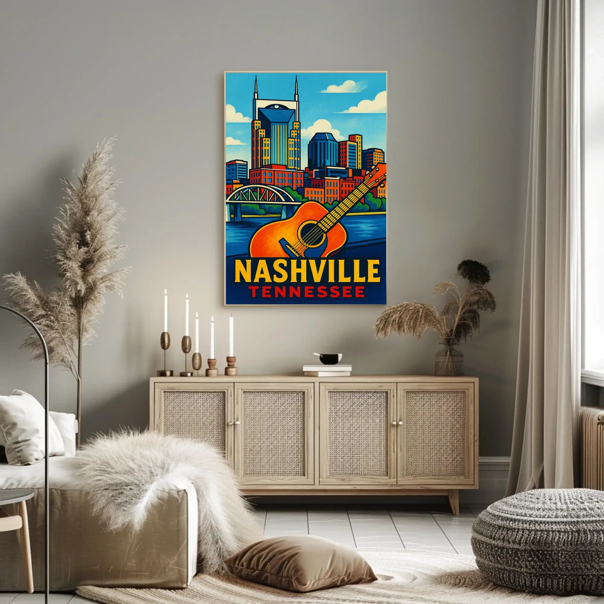 Nashville Pop Art Poster