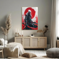 Warrior Fantasy Poster: Samurai with Glowing Katana PosterGoat