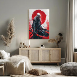 Warrior Fantasy Poster: Samurai with Glowing Katana PosterGoat