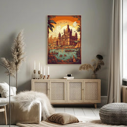 Majestic Sunset at the Gateway Poster