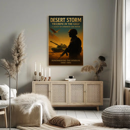 Operation Desert Storm Patriotic Strength Honor Poster
