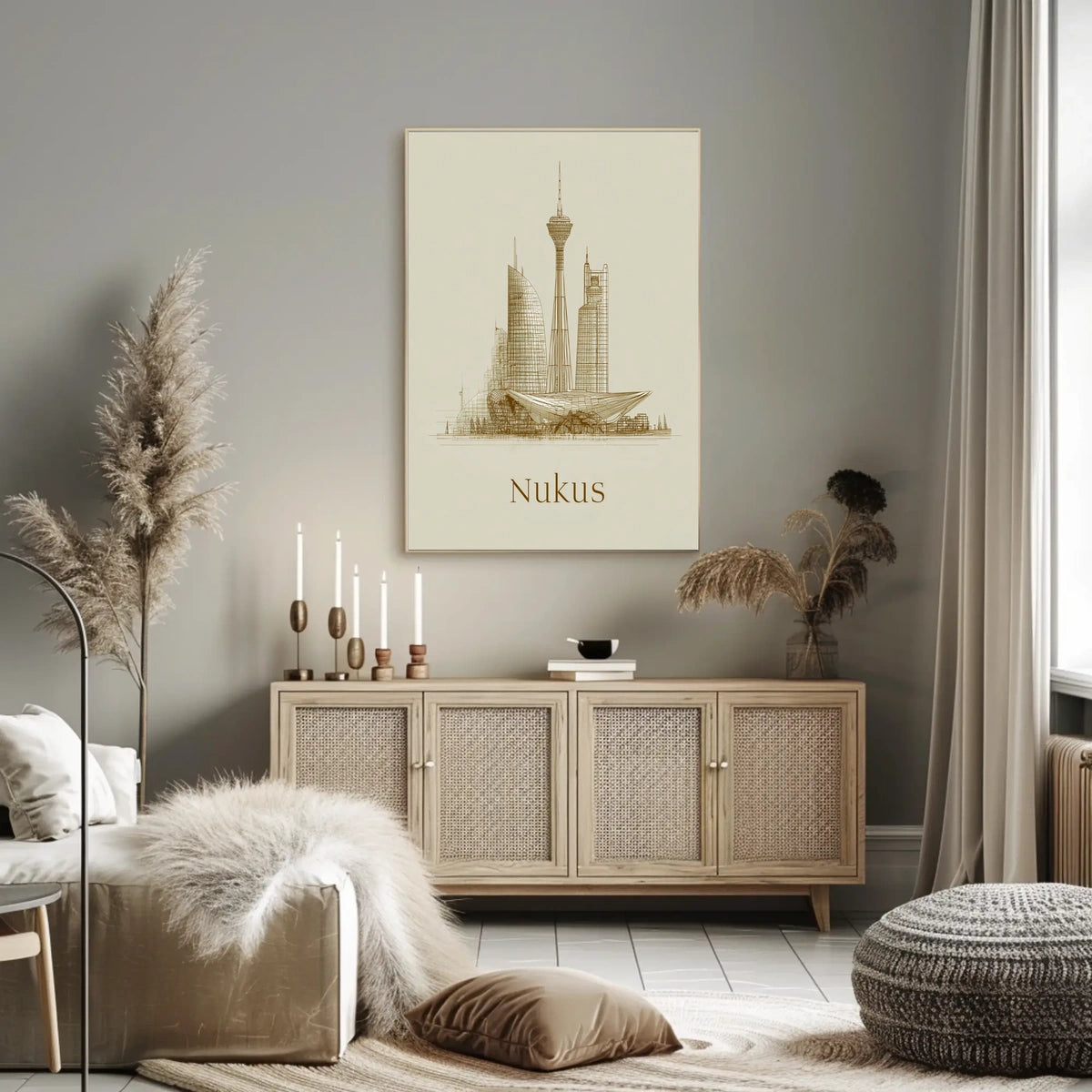 Nukus Skyline Poster