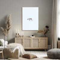 Solitary Reindeer In Snow Poster