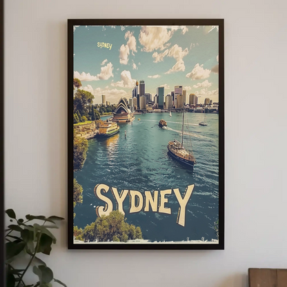 Sydney Australia Harbor Bridge Opera House Travel Poster Travel Poster