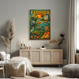 Florida Wildlife and Culture Poster