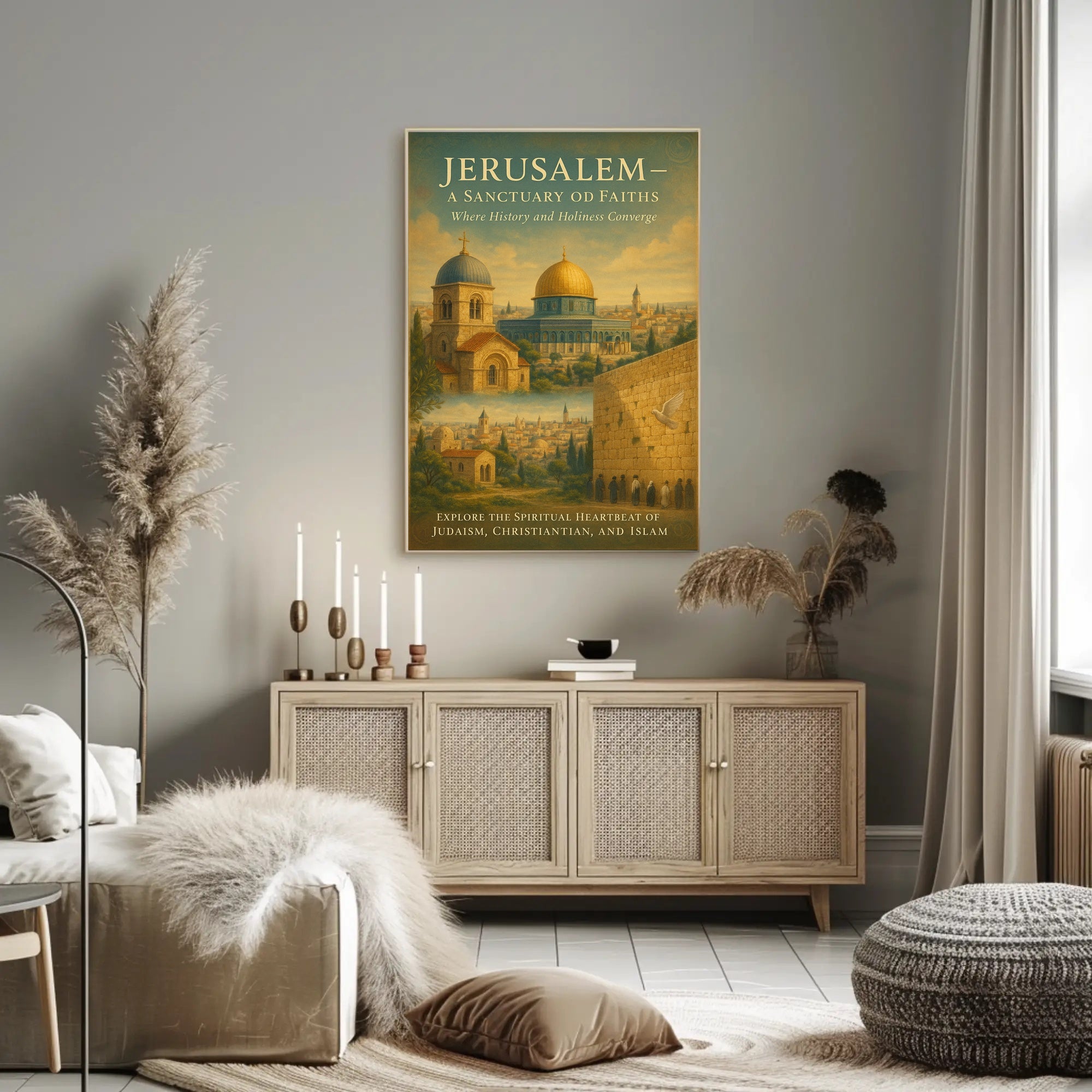 Jerusalem's Interfaith Harmony: A Cultural or Heritage Poster