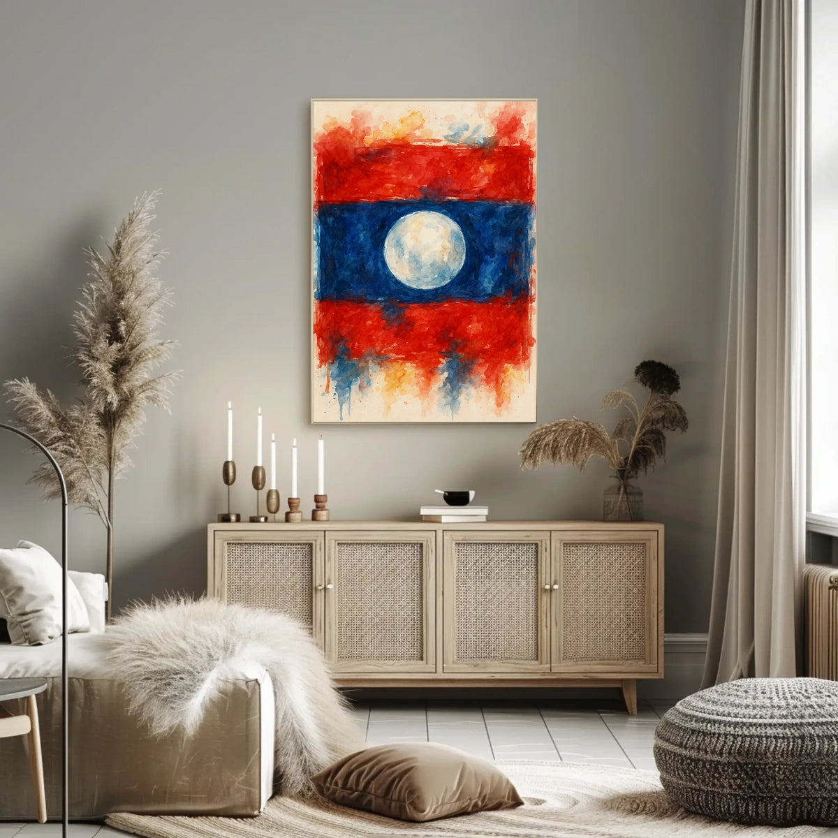 Abstract Watercolor Flag Abstract Poster