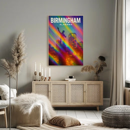 Birmingham, Alabama Vibrant Cityscape Poster