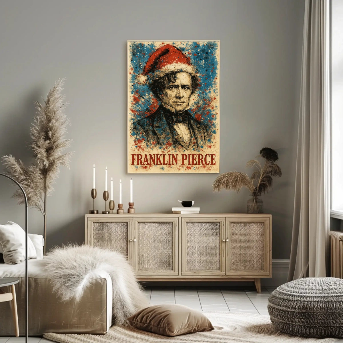 Franklin Pierce 14th President of the United States Christmas SeriesPoster