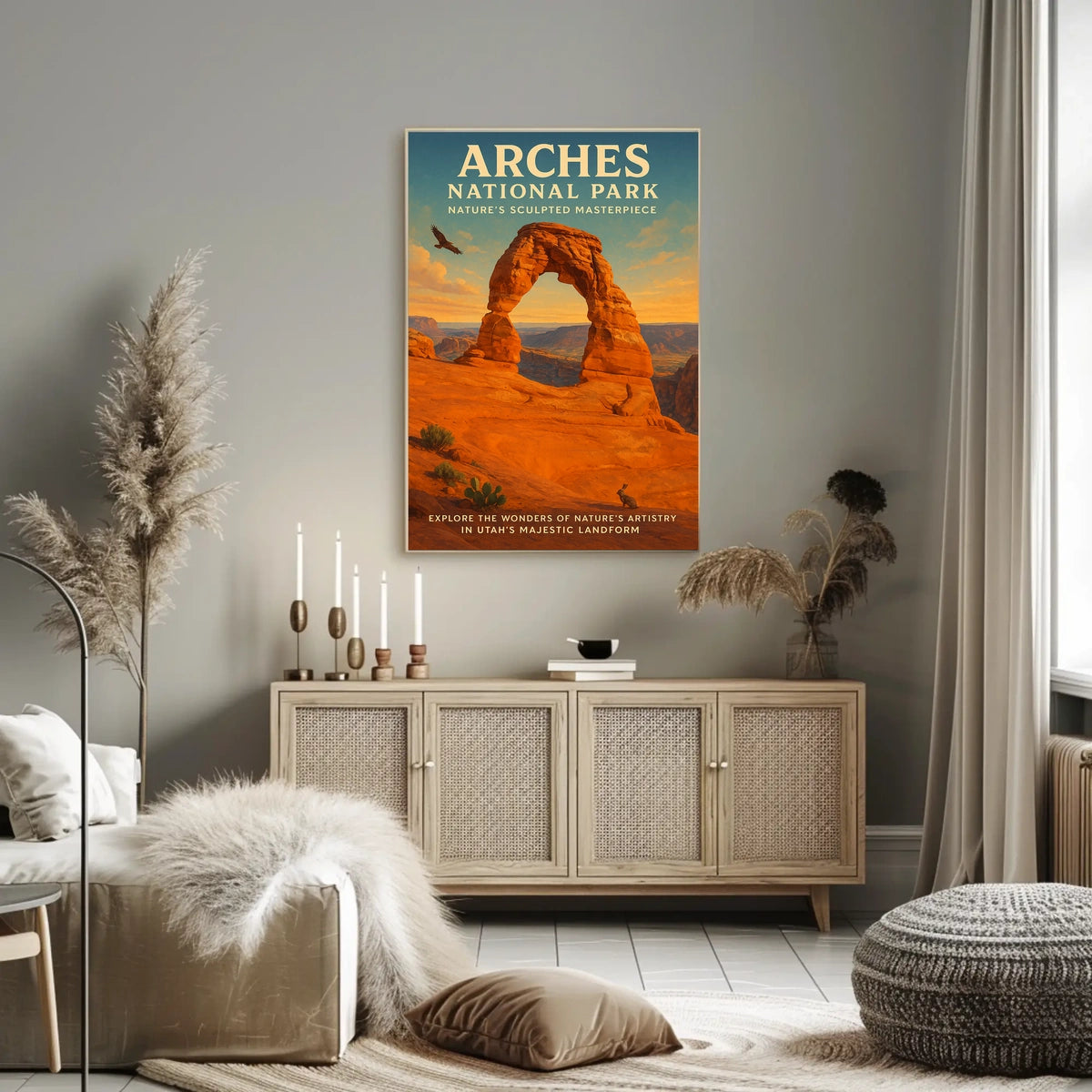 Arches National Park Scenic Vintage Travel Poster
