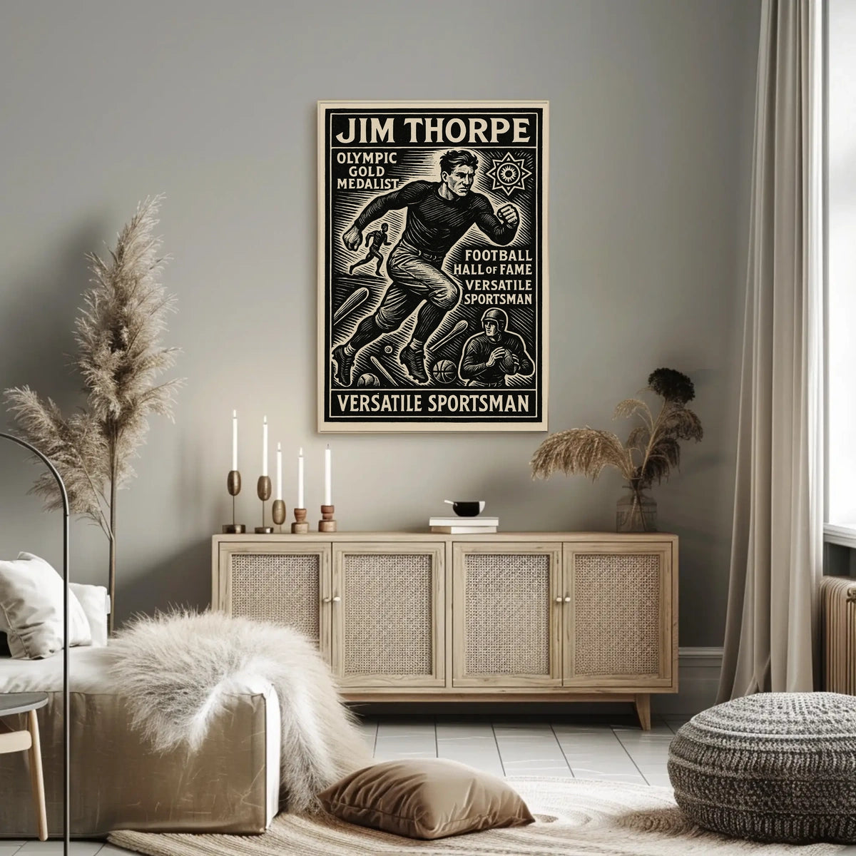 Celebrating Jim Thorpe Legendary Athlete Poster
