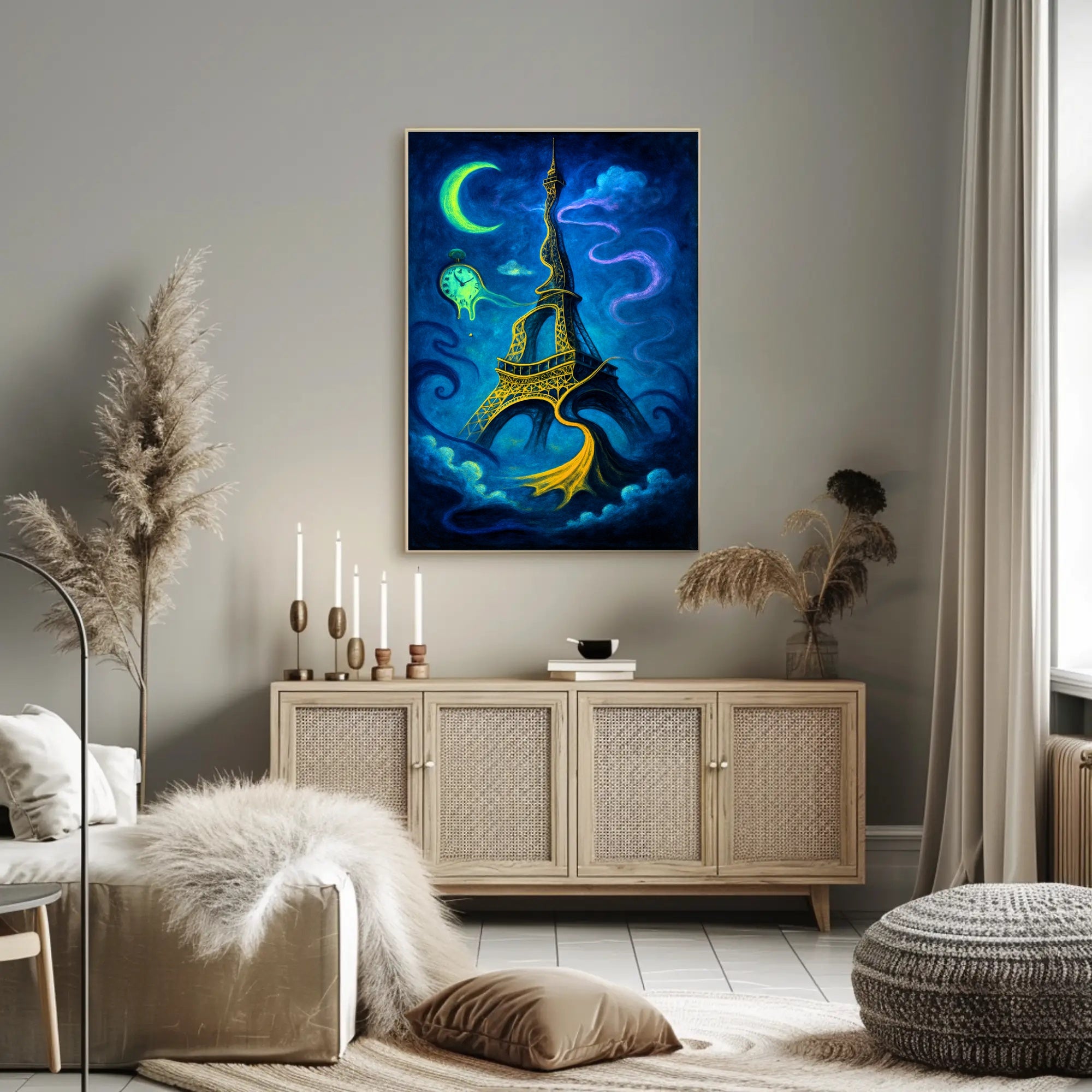 Surreal Parisian Dreamscape Poster