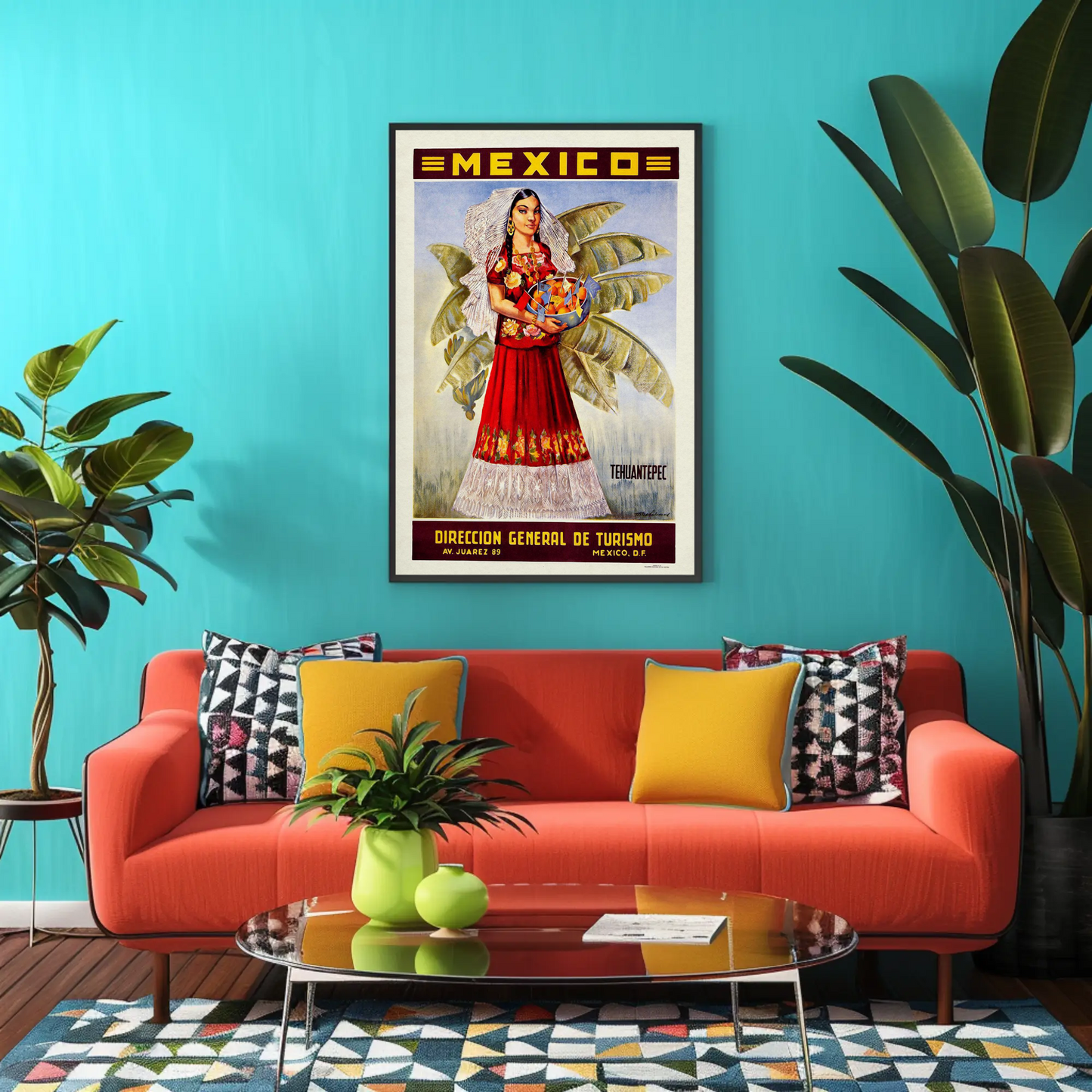 Mexico Aeronaves De Mexico 1960 Poster
