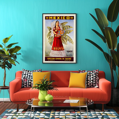 Mexico Aeronaves De Mexico 1960 Poster