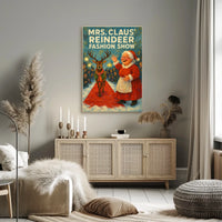 Mrs. Claus Reindeer Fashion Show Poster