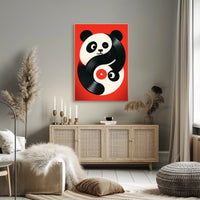 Yin-Yang Panda Vinyl Poster