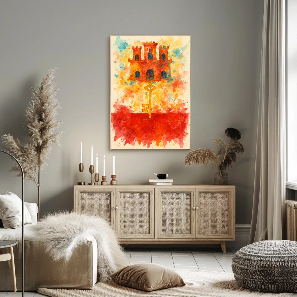 Castle And Key Symbolism Poster