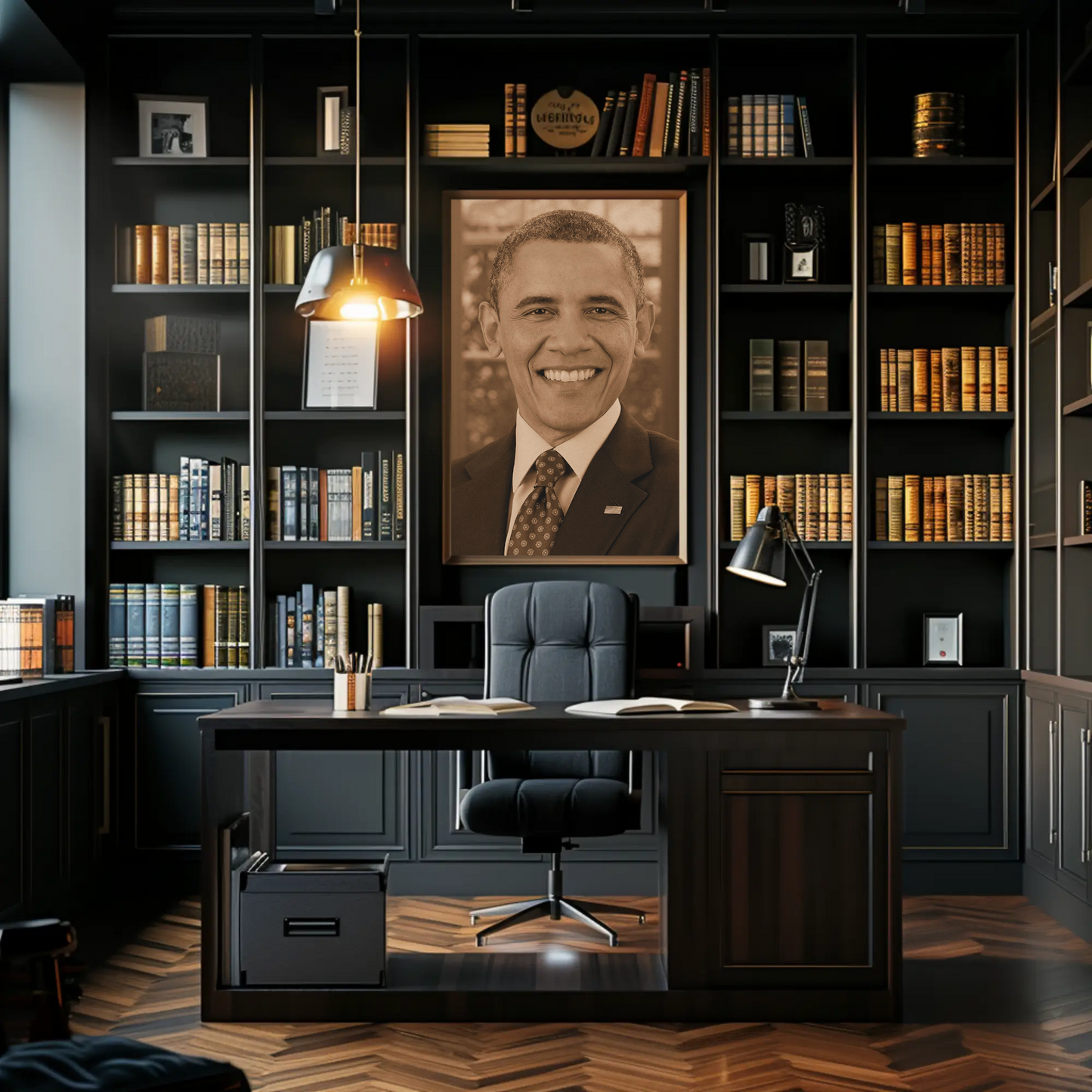 Barack Obama 44th President Sepia Photo