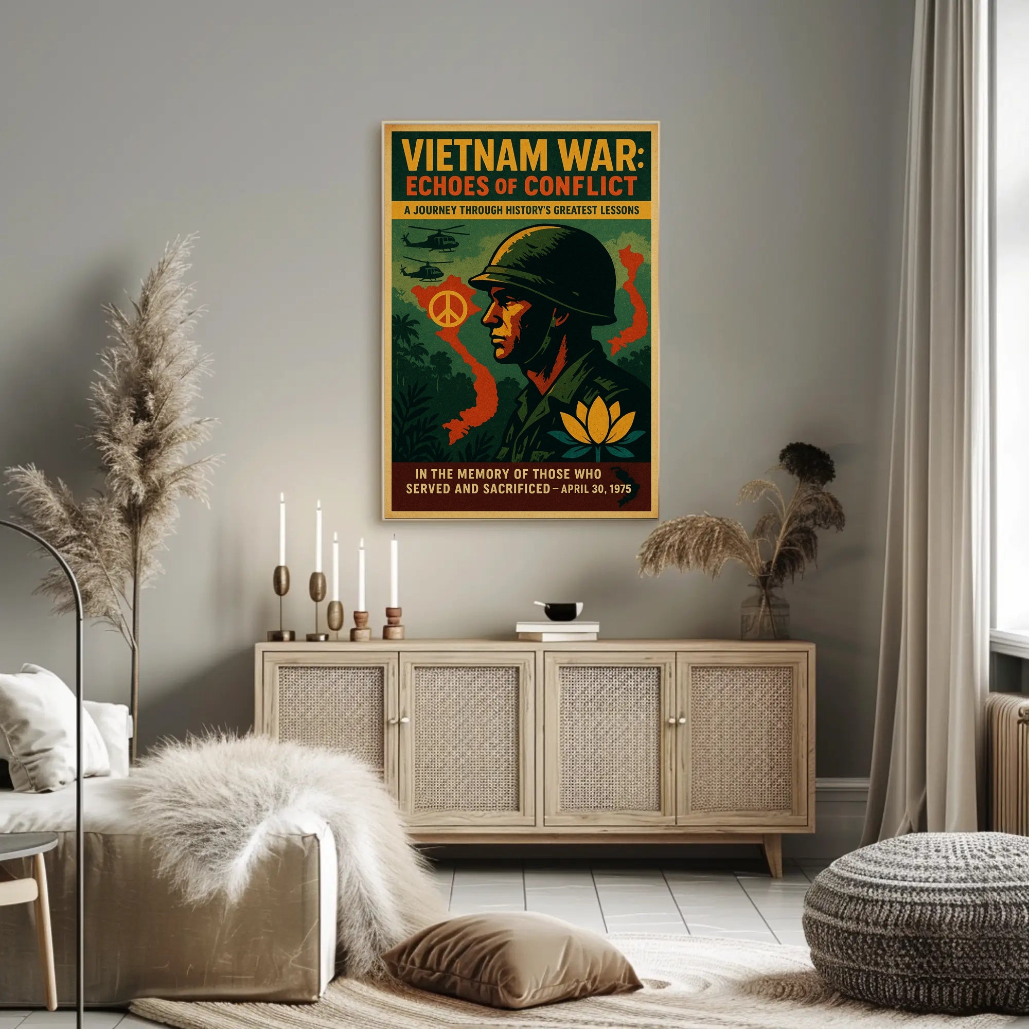 Vietnam War Echoes of Conflict Poster