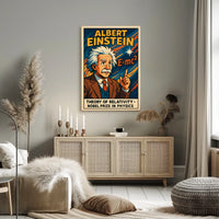 Einstein Relativity Theory Cosmic Science Lovers Poster