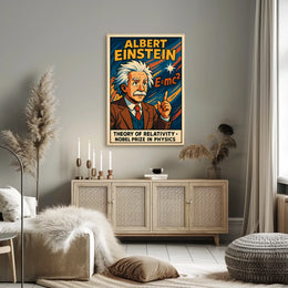 Einstein Relativity Theory Cosmic Science Lovers Poster