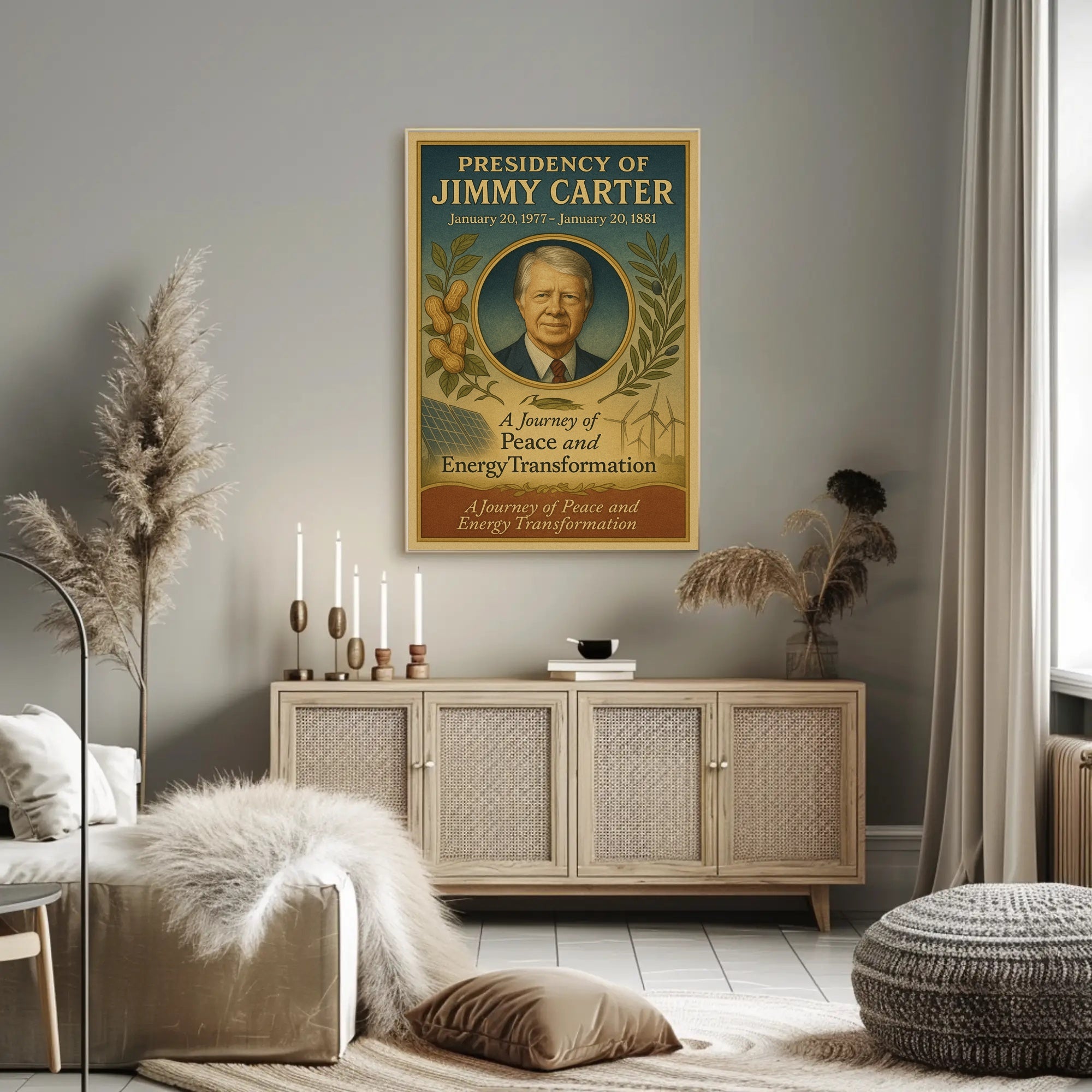 Jimmy Carter Presidency Overview Poster Wall Art Print PosterGoat