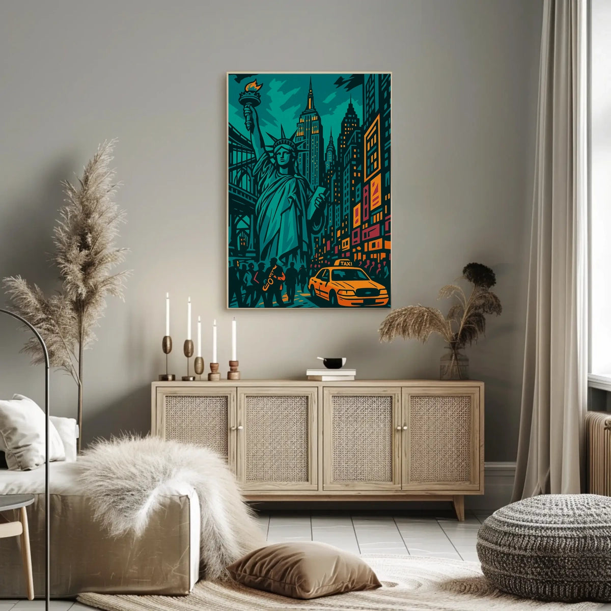 New York Vibes Art Print Iconic Skyline For NYC Lovers