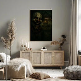 Eerie Carnival Clown Poster